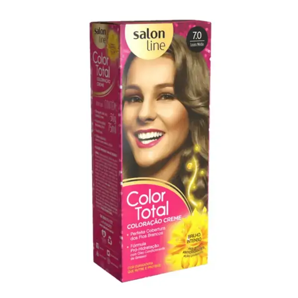 Tintura Permanente Color Total 7.0 Louro Médio Unit