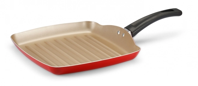 Bistequeira Panelux Quadrada 24 Vermelho Premium Aa