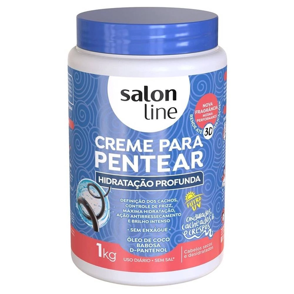 Creme Pentear Salon Line 1kg Cachos Hidratacao Prof