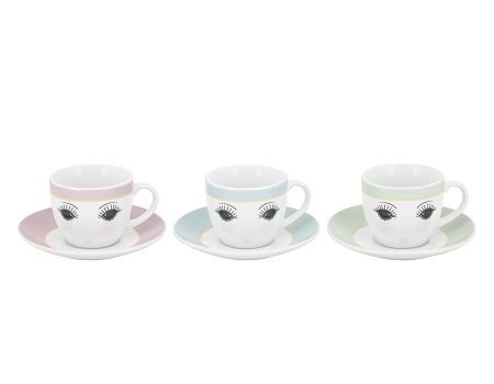 Jg Casambiente De Xicara De Cha C/6 Pcs Olhinhos