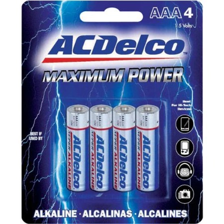 Ac Delco Aaa Maximum Power Alkaline Retail Battery 4 Pack