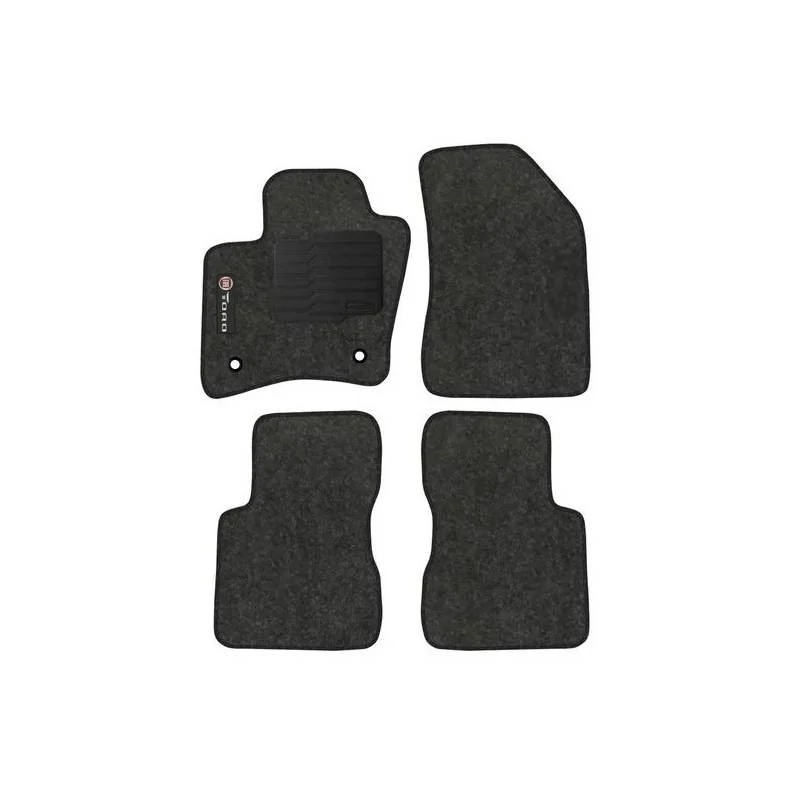 Jogo de Tapete FIAT TORO Carpete Grafite 4 Peças - TITANIUM OG0136