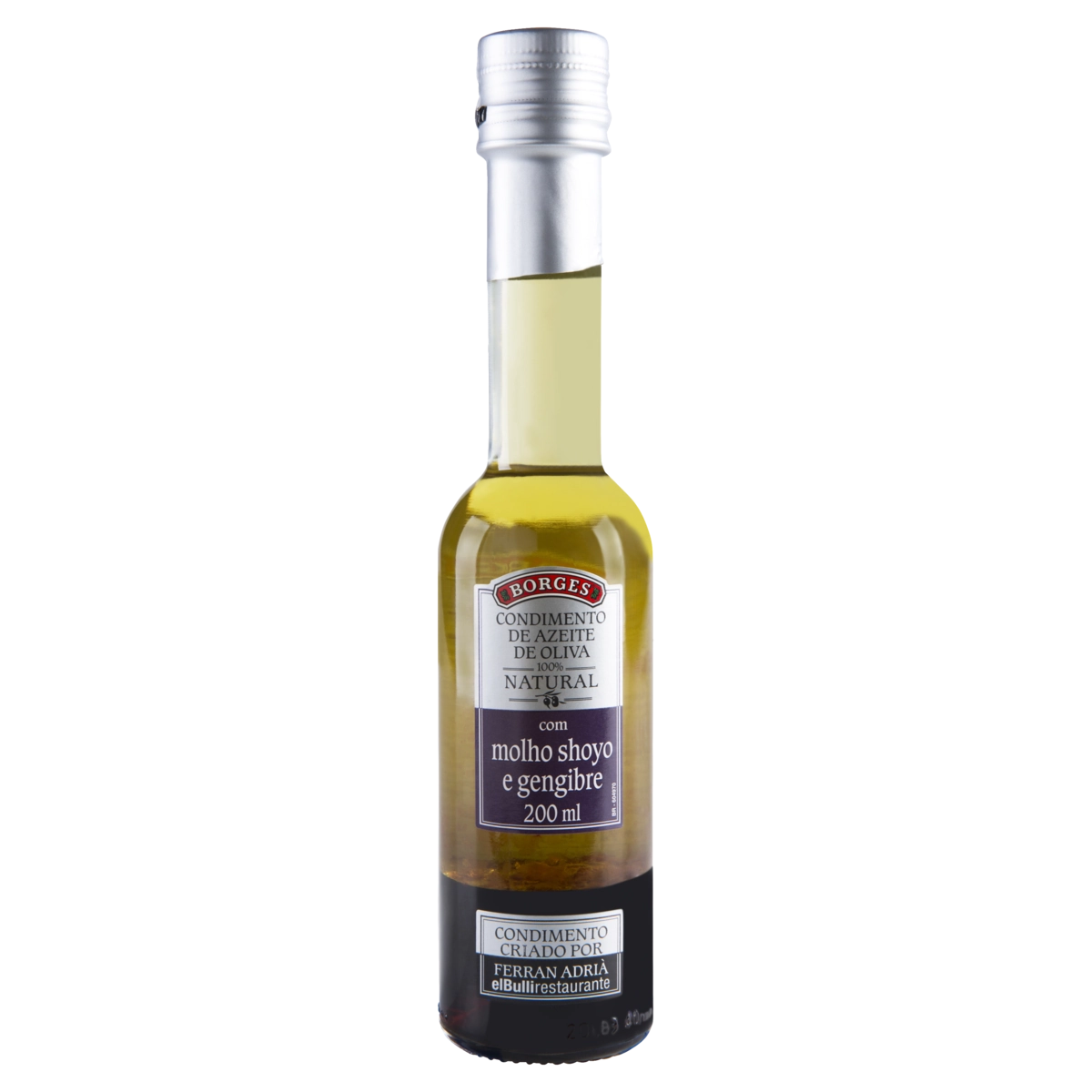 Condimento De Azeite De Oliva Com Molho Shoyu E Gengibre Borges Garrafa 200ml