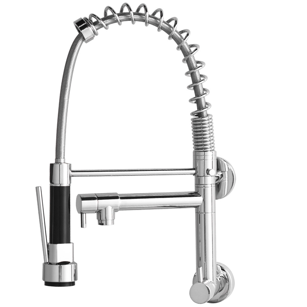 Torneira Gourmet 47cm Coz Flexível Fria Parede Chrome F1005