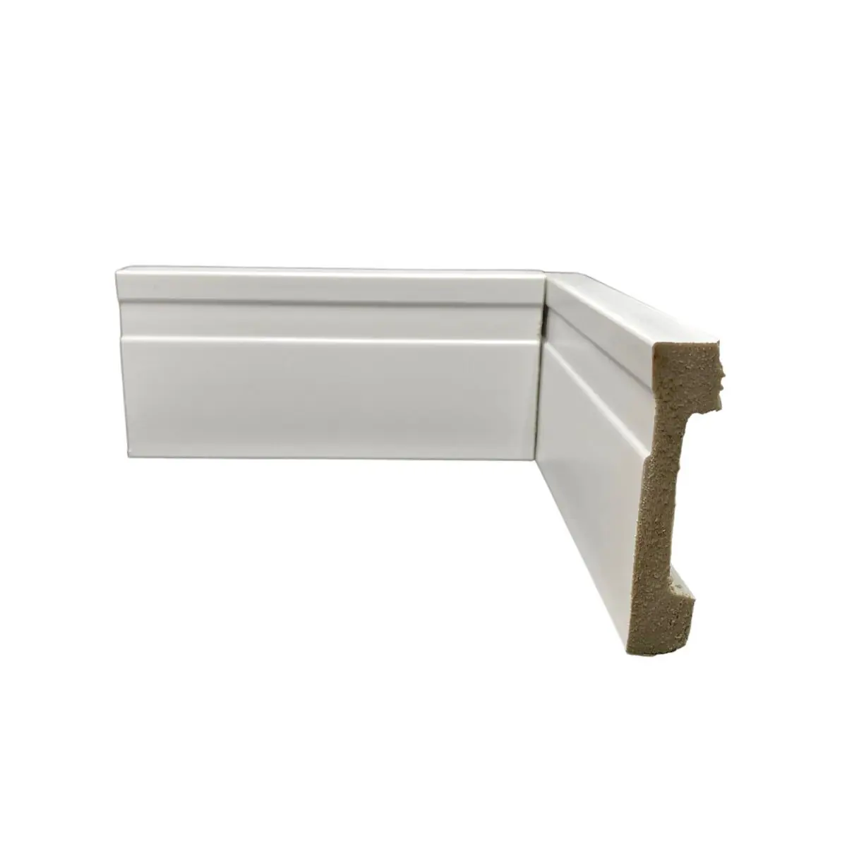 Rodapé De Poliestireno 7cm Branco Barra 2 Metros Liga