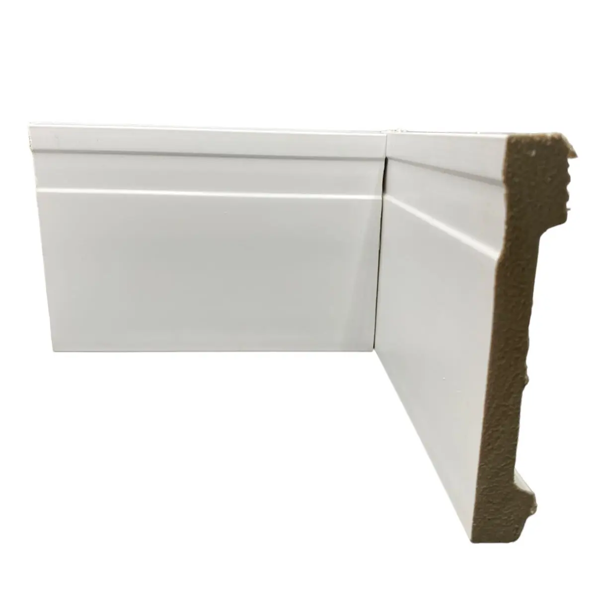 Rodapé De Poliestireno 10cm Branco Barra 2 Metros Liga