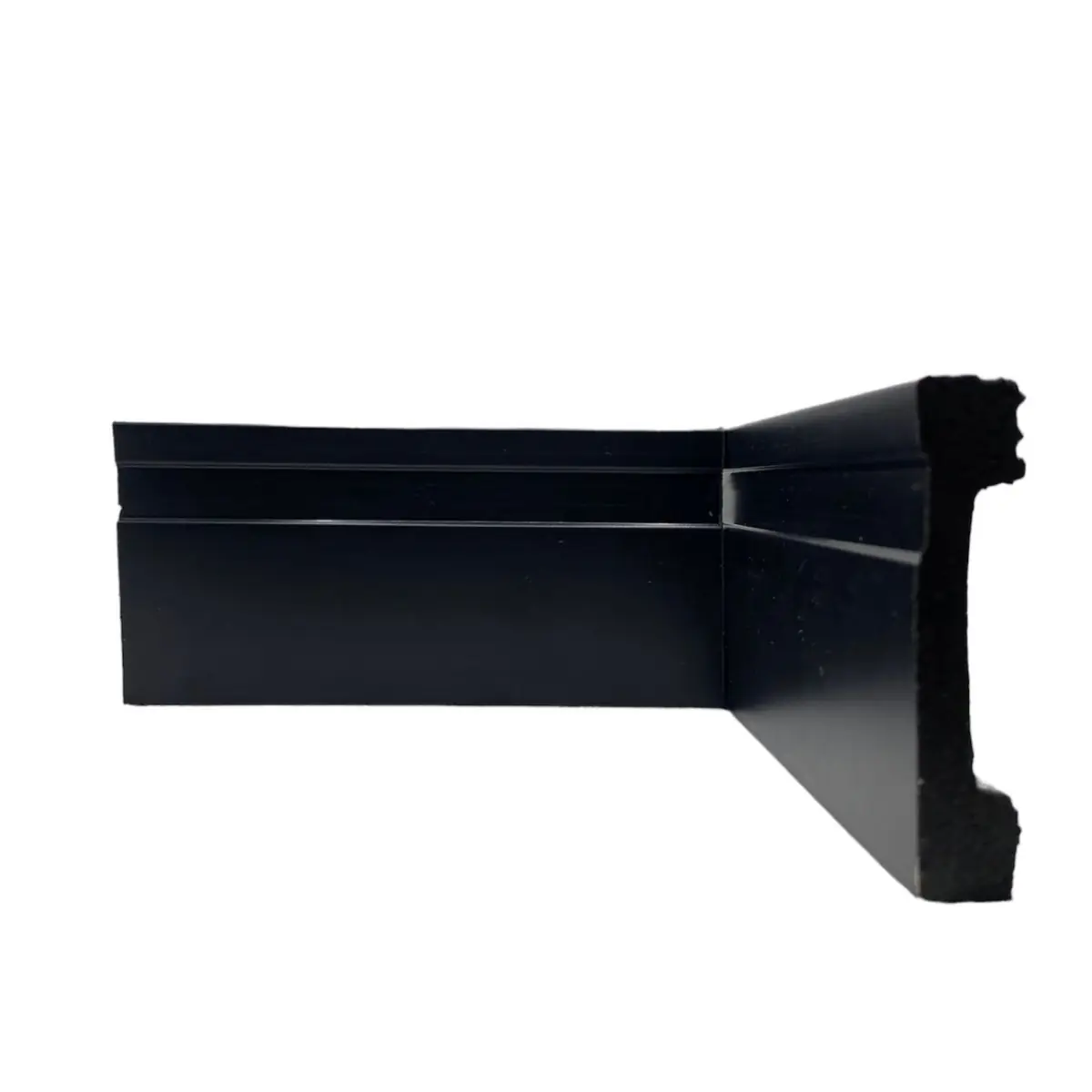 Rodapé De Poliestireno 7cm Preto Barra 2 Metros Liga