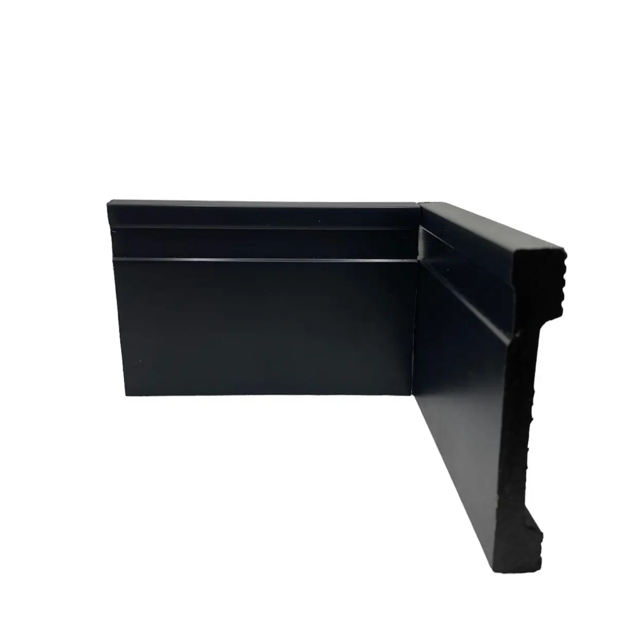 Rodapé De Poliestireno 10cm Preto Barra 2 Metros Liga