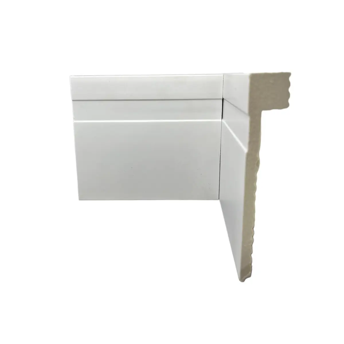 Rodapé De Poliestireno Sobrepor 13cm Branco Barra 2 Metros