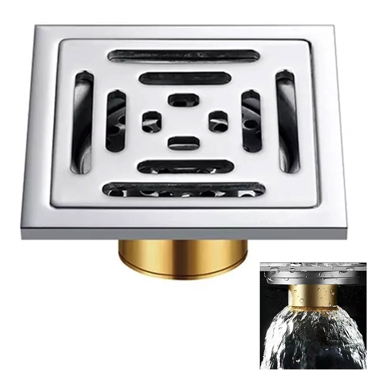 Ralo Inteligente Anti Odor Insetos Aço Inox Banheiro Casa 10x10