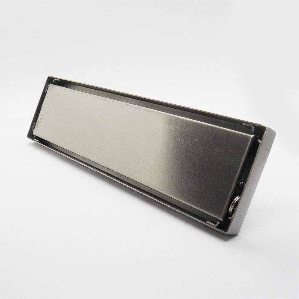 Ralo Invisivel Linear 30cm Inox Anti Odor Anti Insetos Tampa Aço Escovado Banheiro