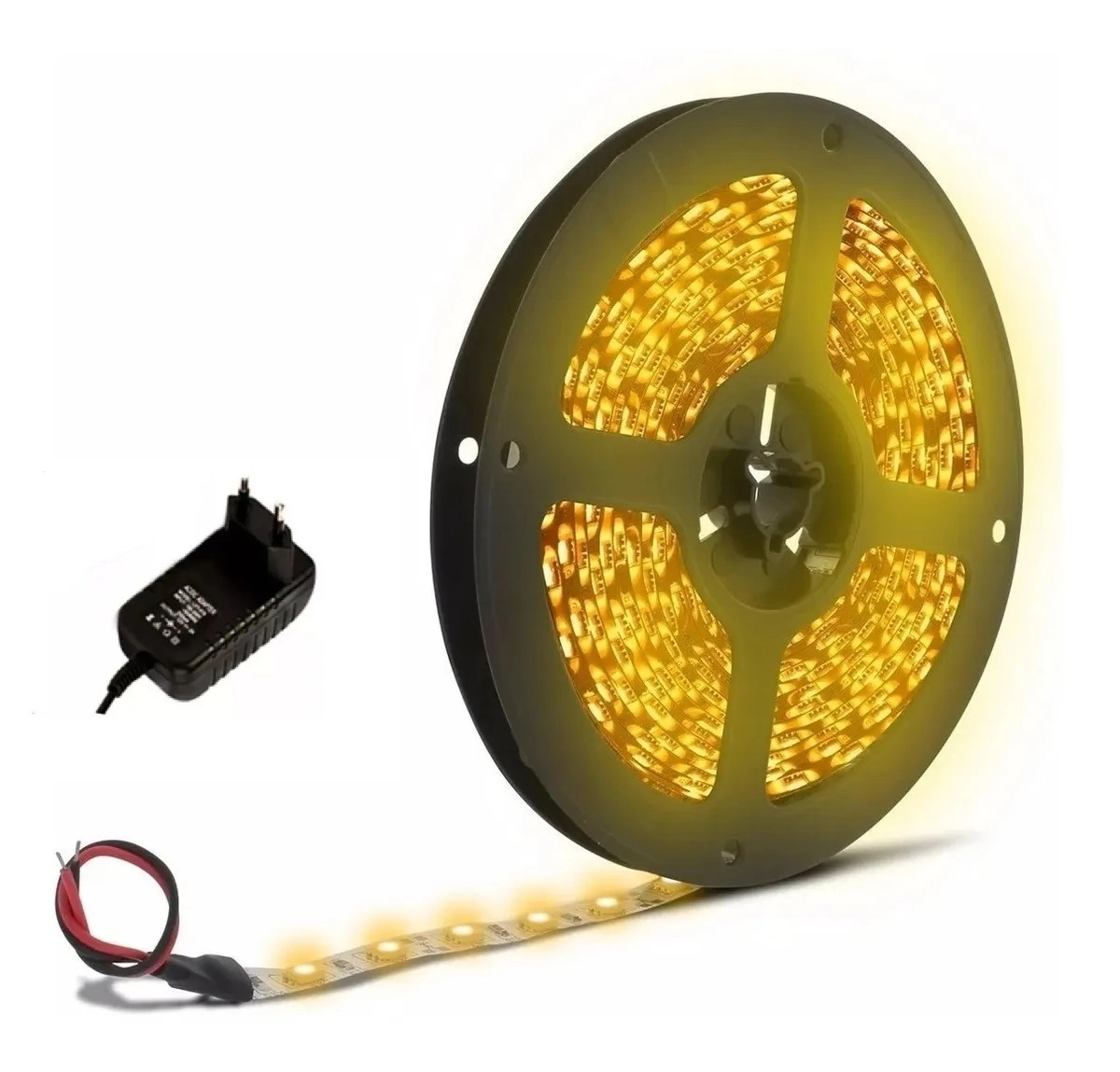 Fita De Led 3528 Bq Prova Dágua 5 Mts Ip65 Flexível Siliconada