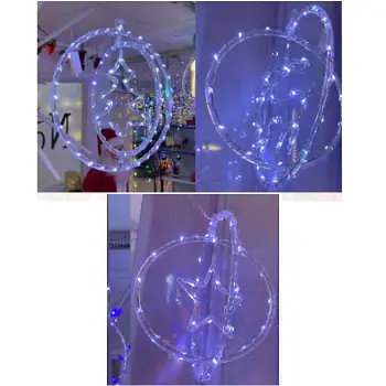 21043 Argola Dupla C/figuras 80 Leds Br Sortido