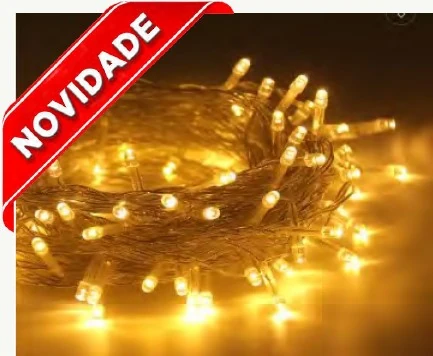 Cordao 500 Leds Warm Fio Transp. 8f 50m Ref.32008 Chib