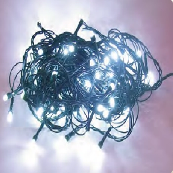 Natal Luz Led Pisca Pisca Com 100 Lampadas Brancas E Fio Verde 10 Metros 8 Funçoes 220volts