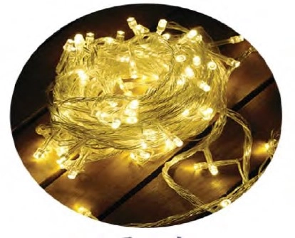 Pisca 100 Led Warm 8f Fio Transp. Ref.85107 Chib