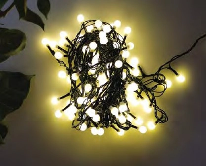 Lampada Cerejinha C/100 Wm Leds Fio Verde 8f Ref.87020 Global