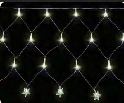Rede Cascata 120 Leds Warn C/estrela Ref.89045