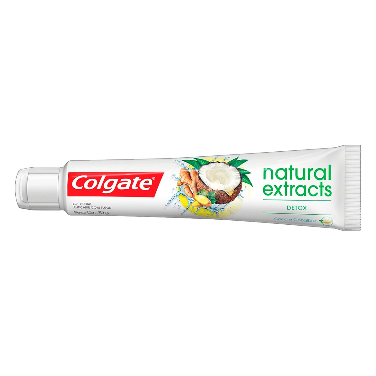 Gel Dental Coco E Gengibre Colgate Natural Extracts Detox Caixa 40g