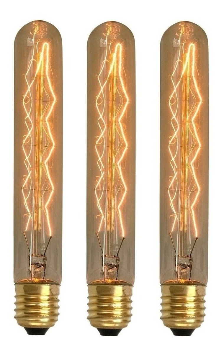 Kit 3 Lâmpadas Retrô Decorativa Vintage Thomas Edison T185 220v
