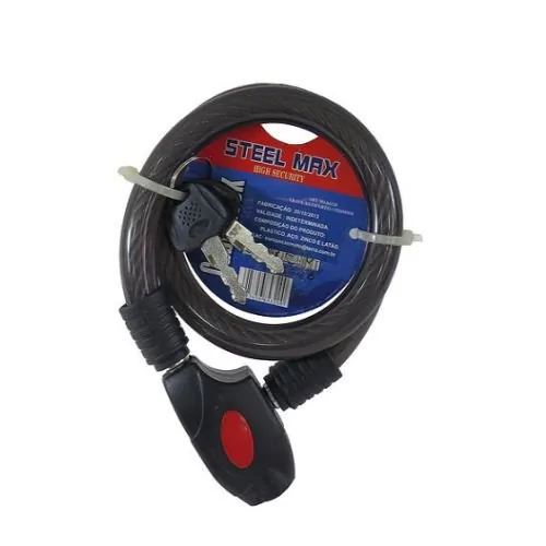 Trava Anti-Furto de Estepe Steel Max Cabo/Corrente 65cmx15mm - LG FERRAMENTAS 84320