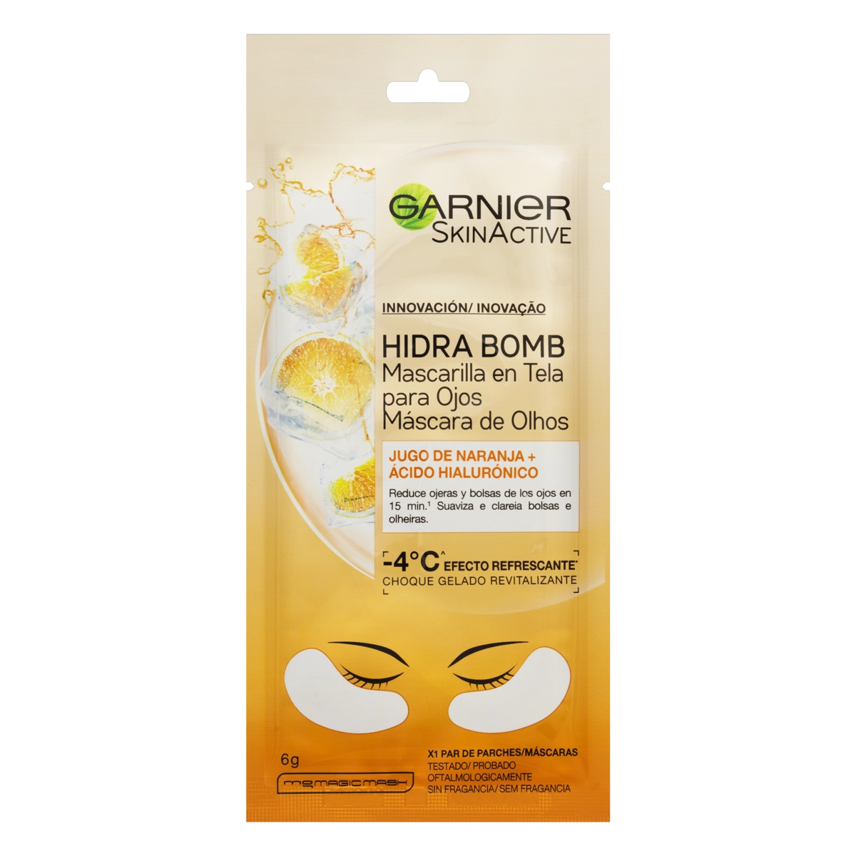 Máscara Olhos Garnier Skinactive Hidra Bomb Envelope 6g