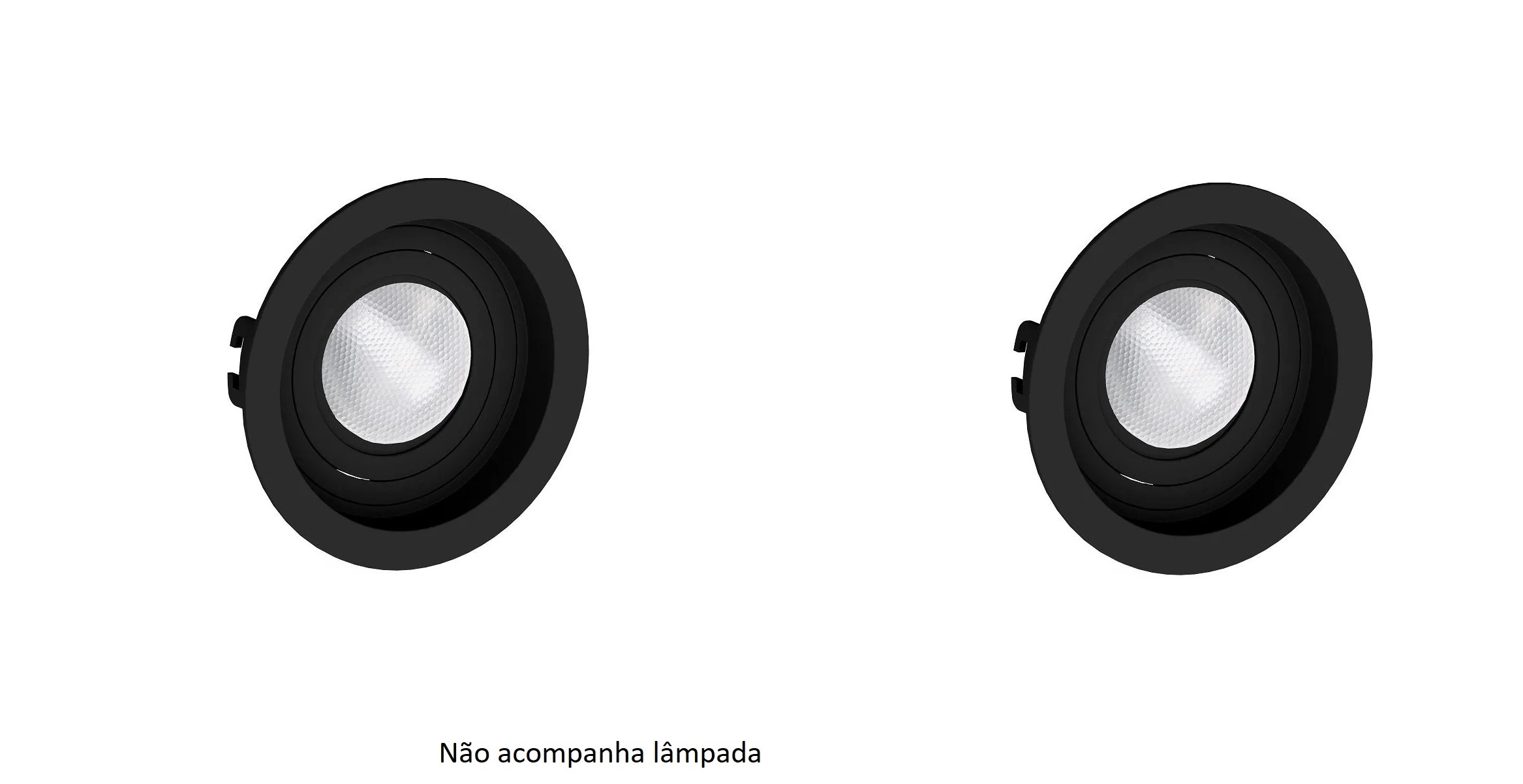 Kit 2 Spot Embutir Par20 Redondo Preto Recuado - Save energy