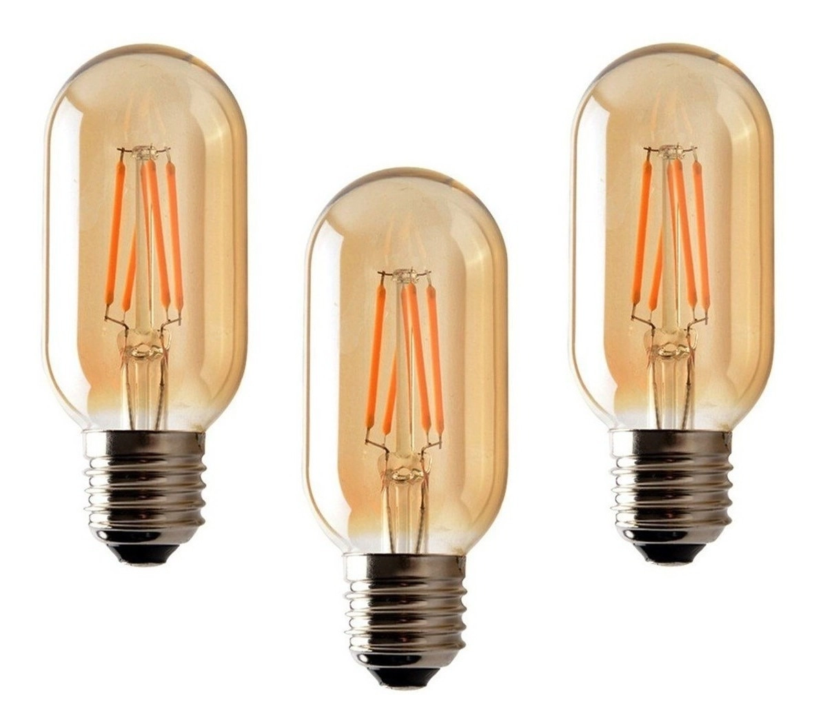 Kit 3 Lâmpadas Retrô Led T45 4w Bivolt