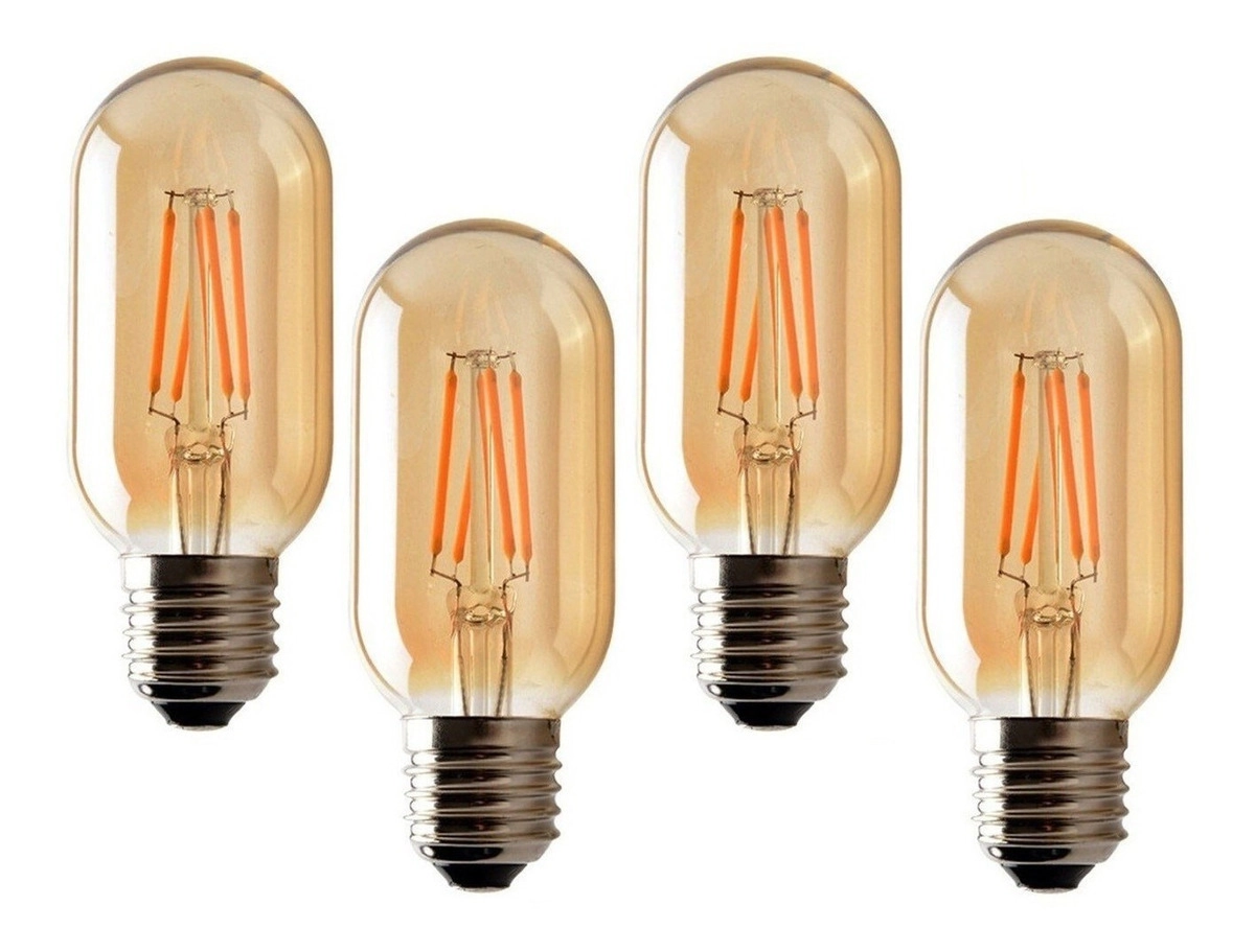 Kit 4 Lâmpadas Retrô Led T45 4w Bivolt
