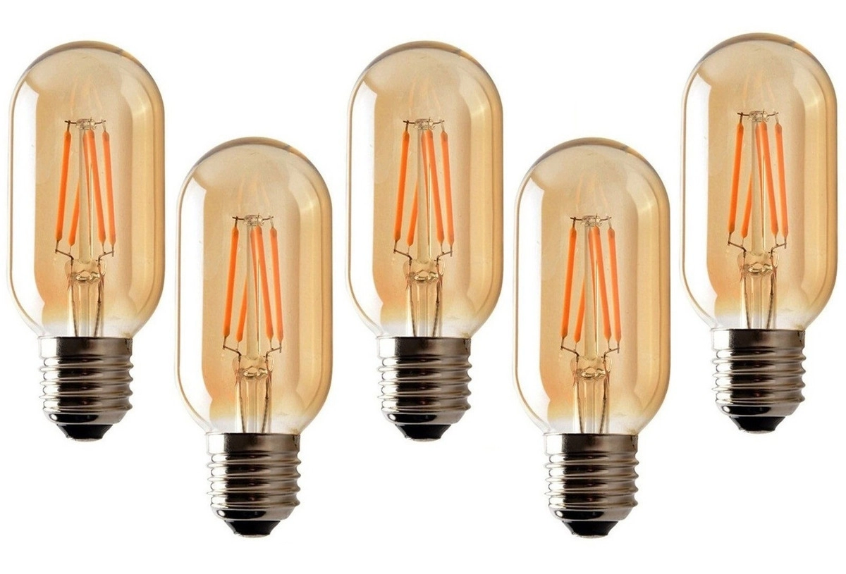 Kit 5 Lâmpadas Retrô Led T45 4w Bivolt
