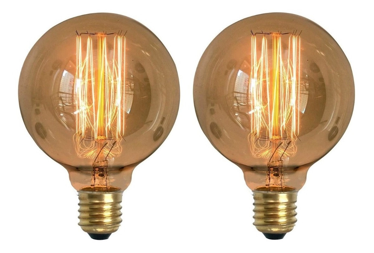 Kit 2 Lâmpadas Retrô Decorativa Vintage Thomas Edison G95 220v