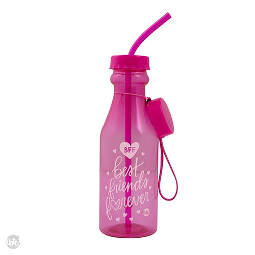 Garrafa Canudo Uatt Bff Rosa