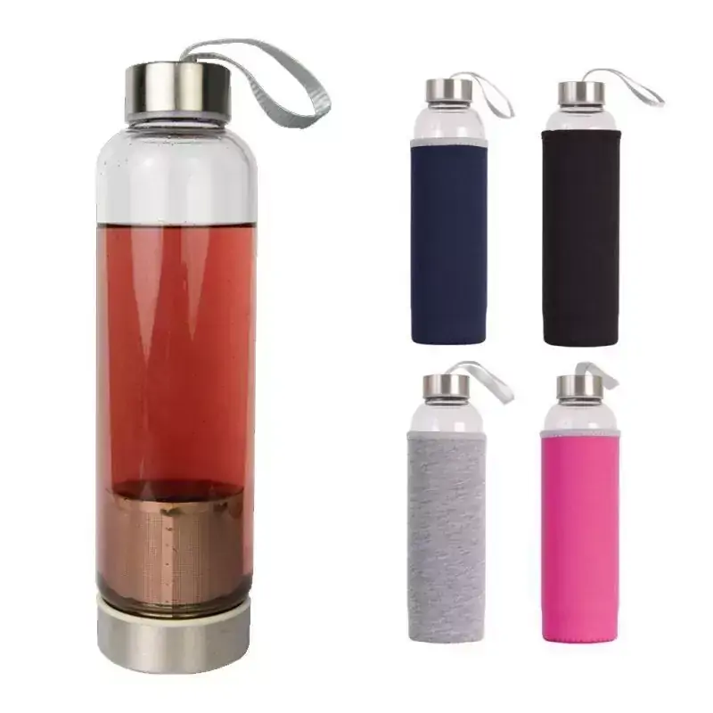 Garrafa Infusora Vidro Cha c/ Infusor 550ML