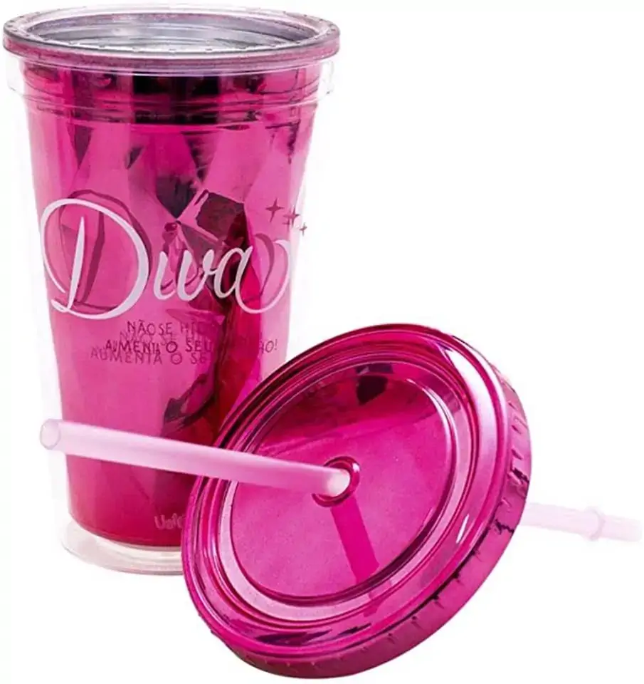 Copo Canudo Uatt Cristal Diva