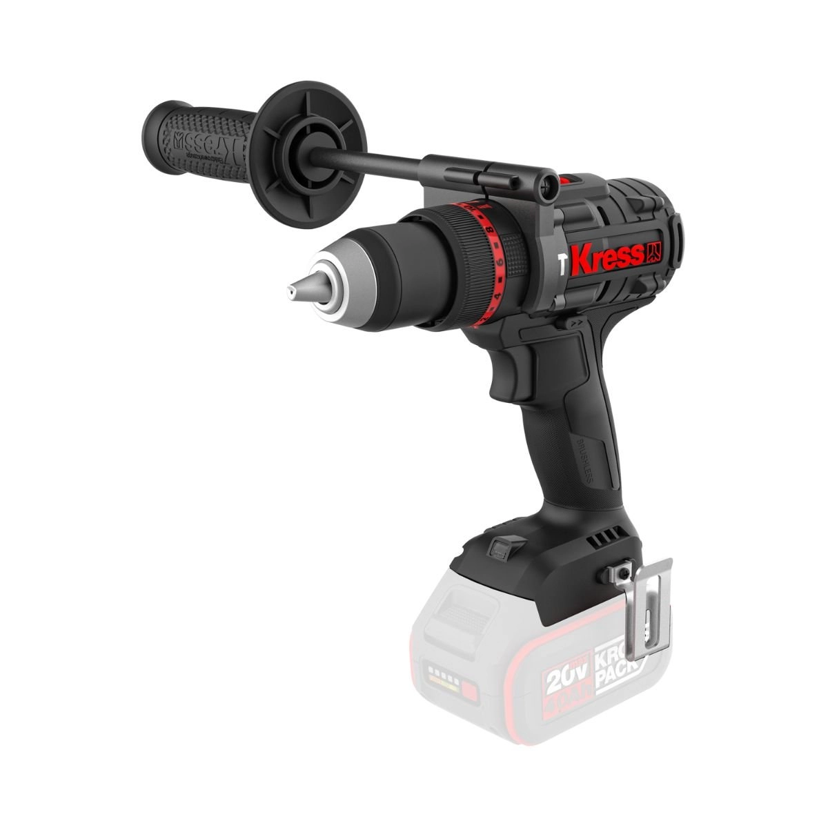 Furadeira De Impacto Kress 20v Brushless 13mm Kuc35.91 – Potente E Profissional