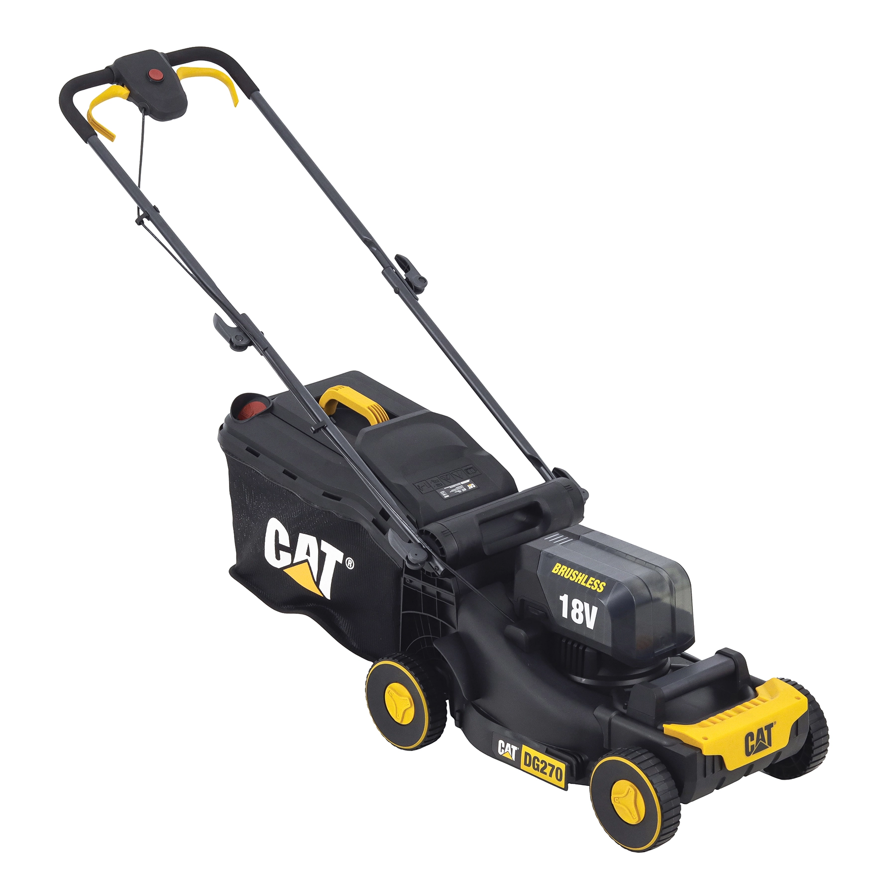 Cortador de Grama à Bateria Caterpillar Bivolt DG270 com Recolhedor