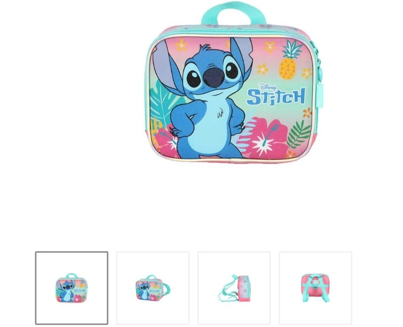 Lancheira Stitch Rosa 0300 La42383sc