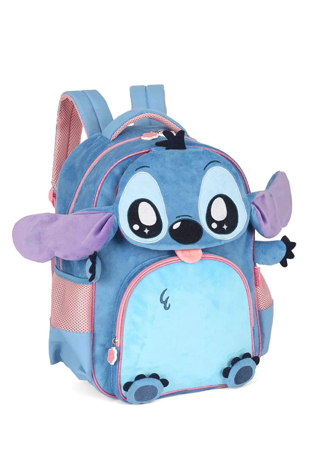 Mochila Infantil Stitch Peluciado Azul Is42421sc Maxlog