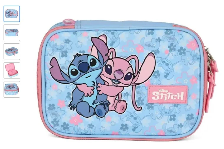 Estojo Stitch Rosa 0300 Et50104sc