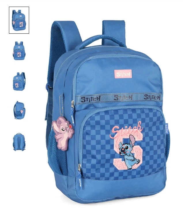 Mochila Infantil Stitch Azul Ms50051sc Maxlog