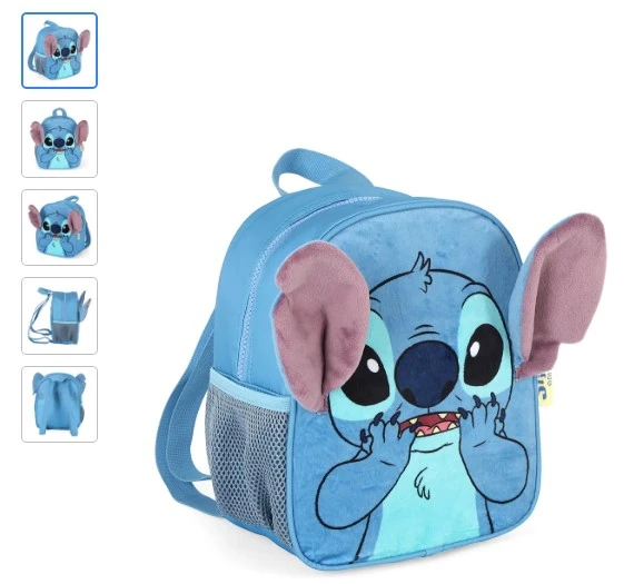 Lancheira Termica Stitch Disney Pelucia 3d Azul Luxcel