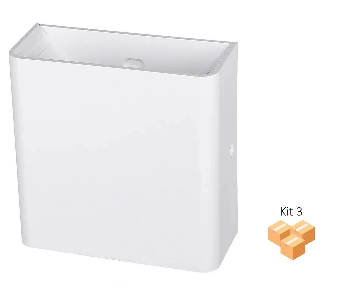 Kit 3 Arandela 3w 3000k Ip65 Branco Abs