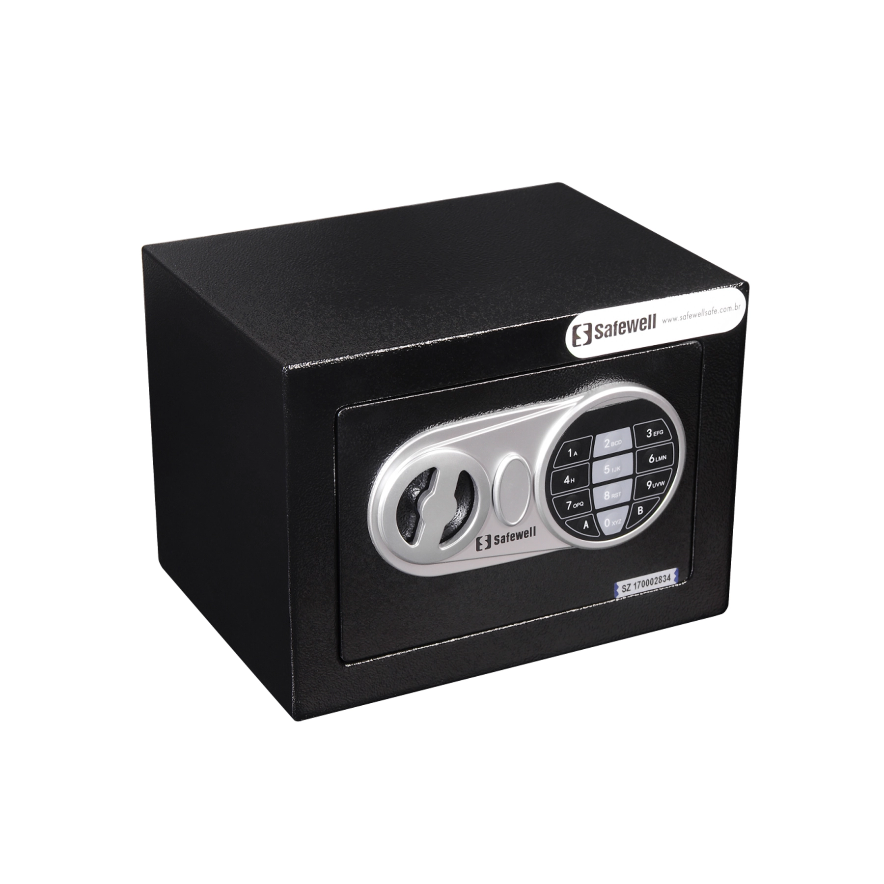 Cofre com Senha sem Display Aço Preto 17EF Safewell