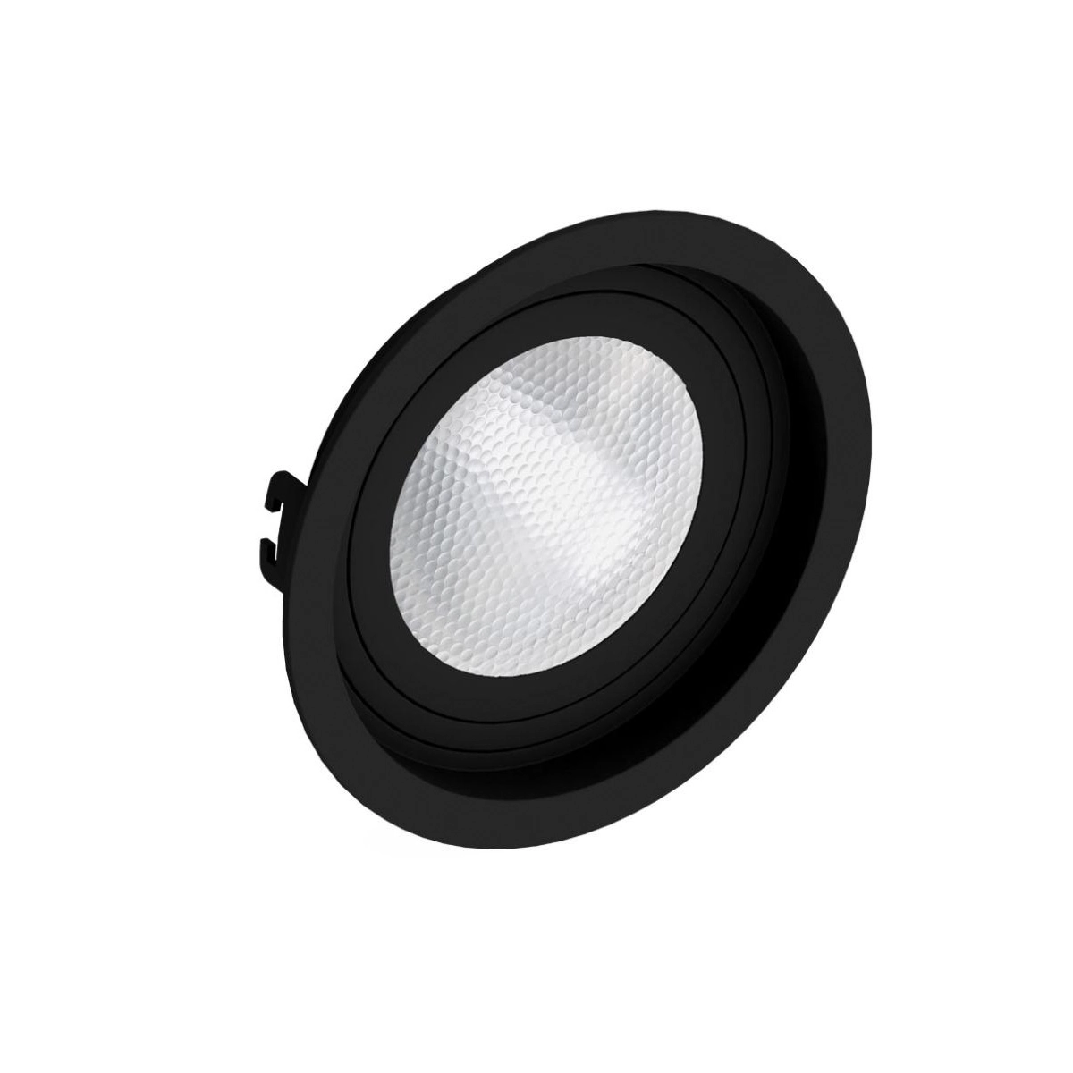 Kit 5 Spot Embutir Par30 Redondo Preto Recuado - Saveenergy