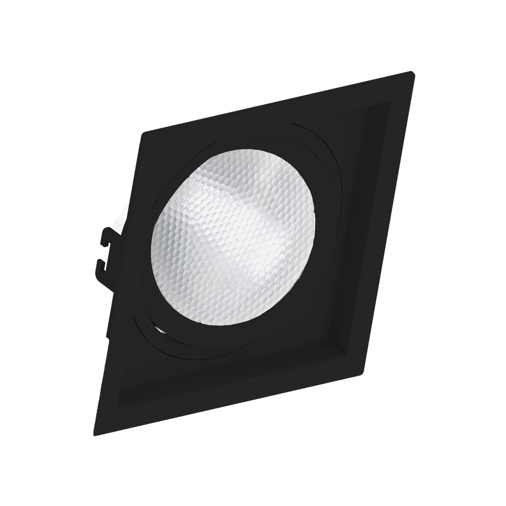 Kit 3 Spots Embutir Par30 Quadrado Preto Recuado - Saveenergy