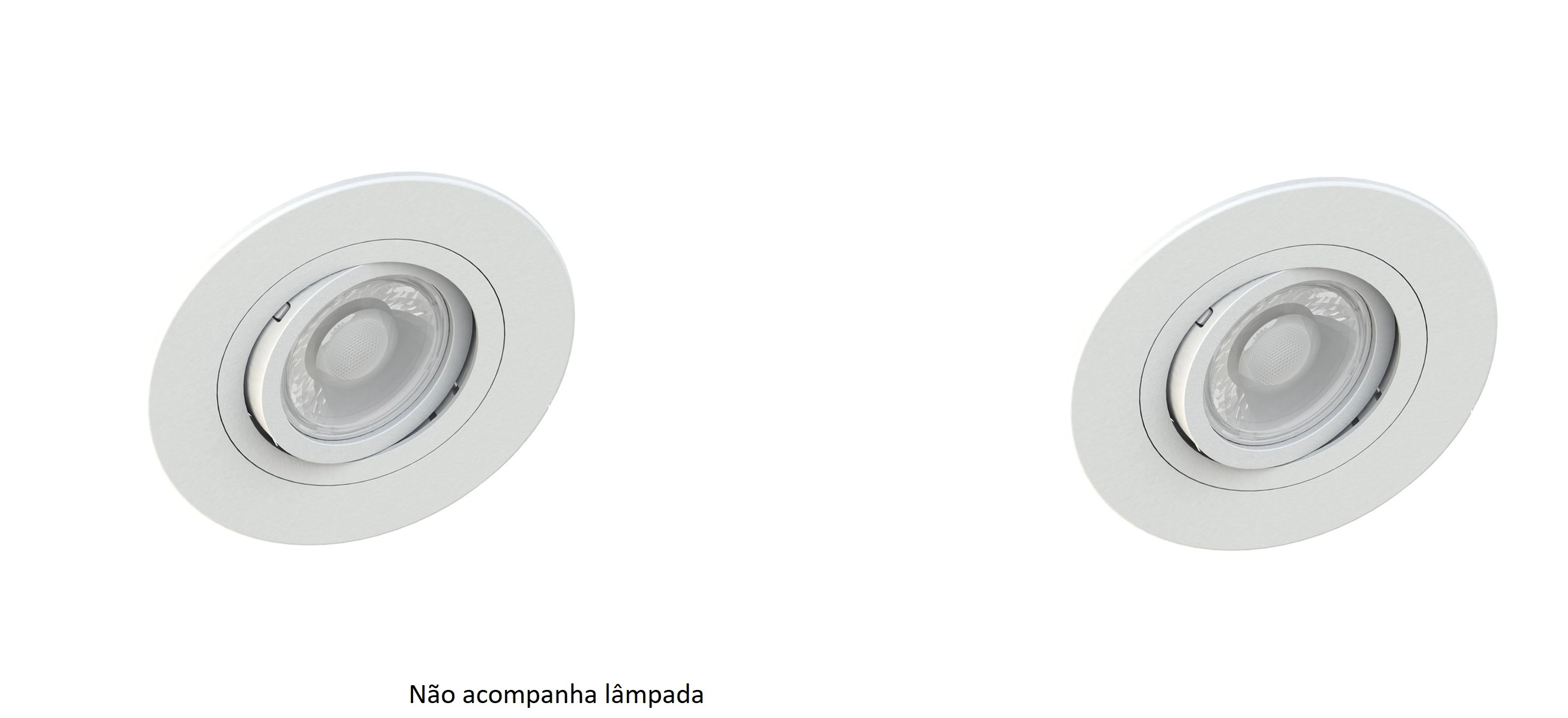 Kit 2 Spot Embutir Mr16 Redondo Branco Face Plana - Saveenegy