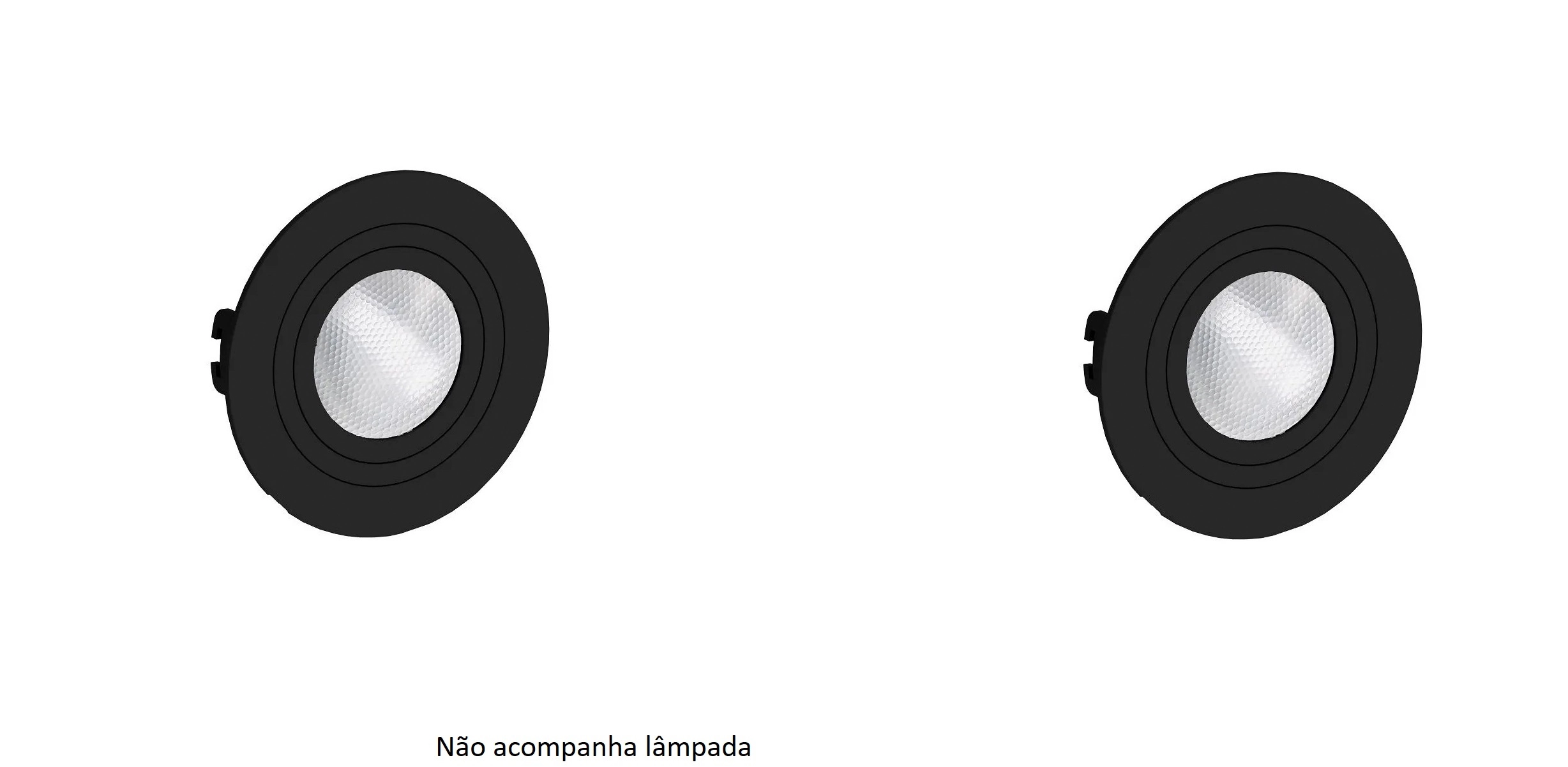 Kit 2 Spot Embutir Par20 Redondo Preto Face Plana - Saveenergy