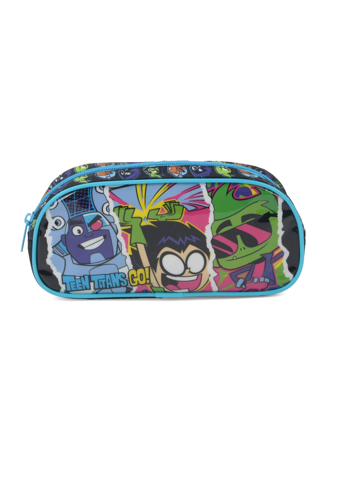 Estojo Escolar Poli. Teen Titans Go Azul Ei37874tg Pt 1 Un