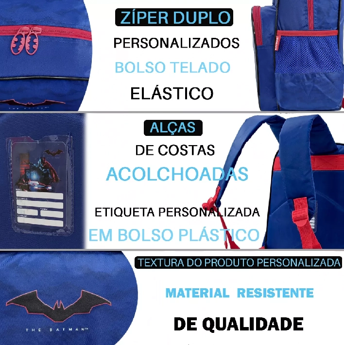 Mochila Poli. Batman Azul Is37941bm Luxcel Pt 1 Un