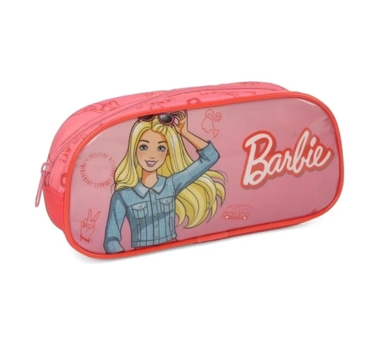 Estojo Escolar Poli. Barbie Vermelho Ei38184bb Luxcel Pt 1 Un